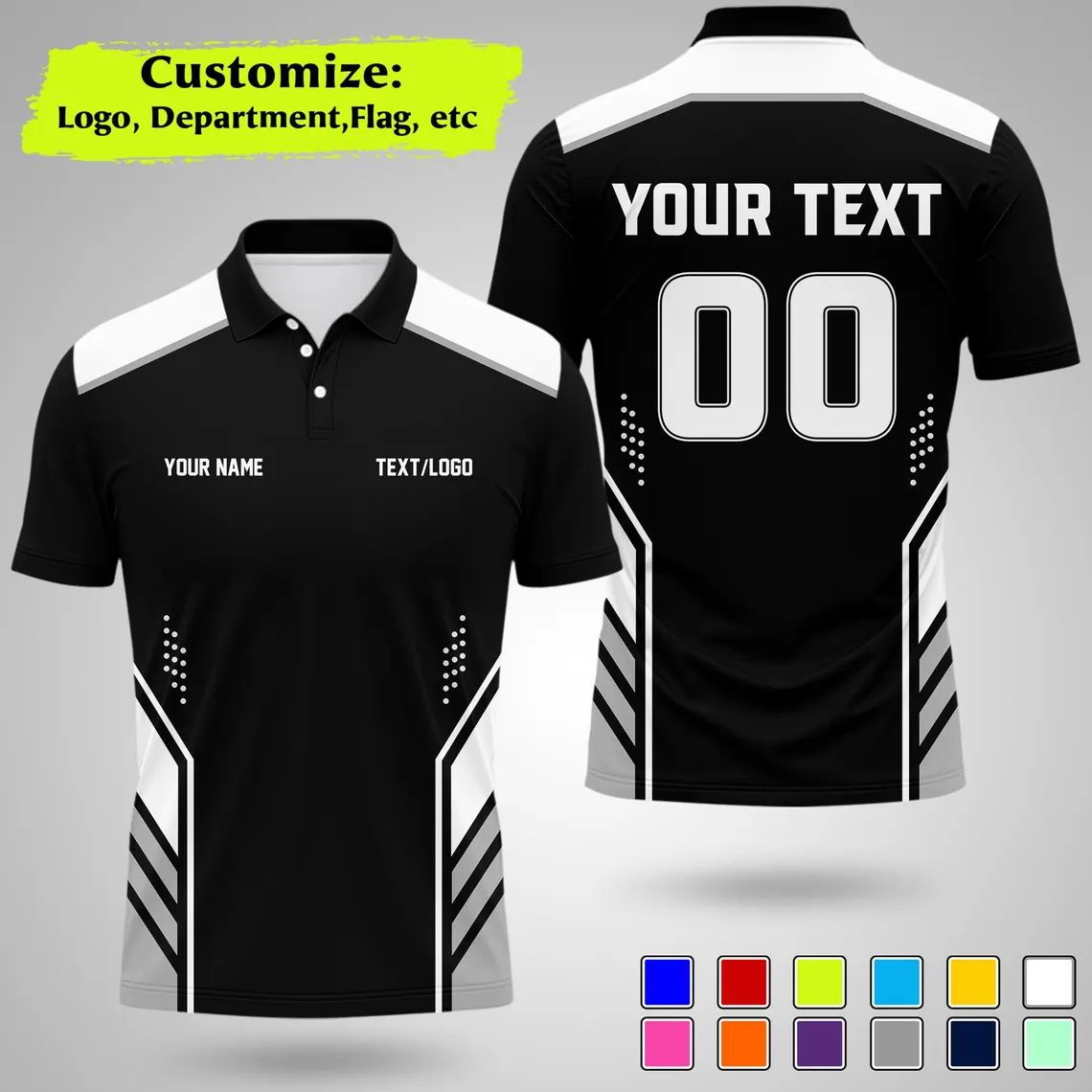 Summer Clothing Name - Nieuw gepersonaliseerd team poloshirt op maat