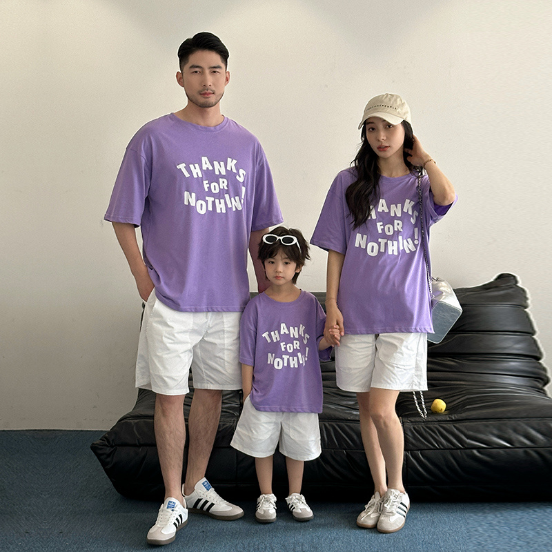 Summer Clothing New Look - Nieuwe familie bijpassende T-shirts shorts kledingset