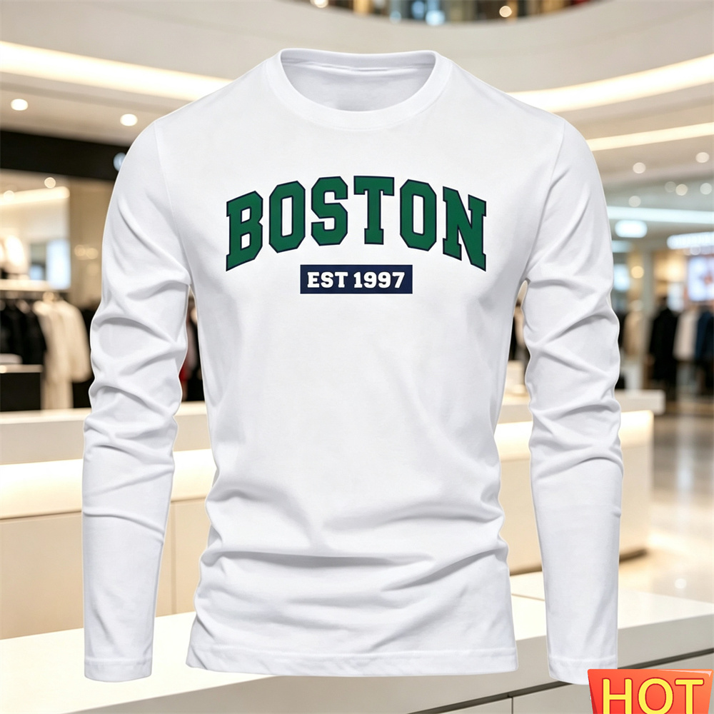 Summer Clothing Usa - Herfst Zomer heren T-shirt met lange