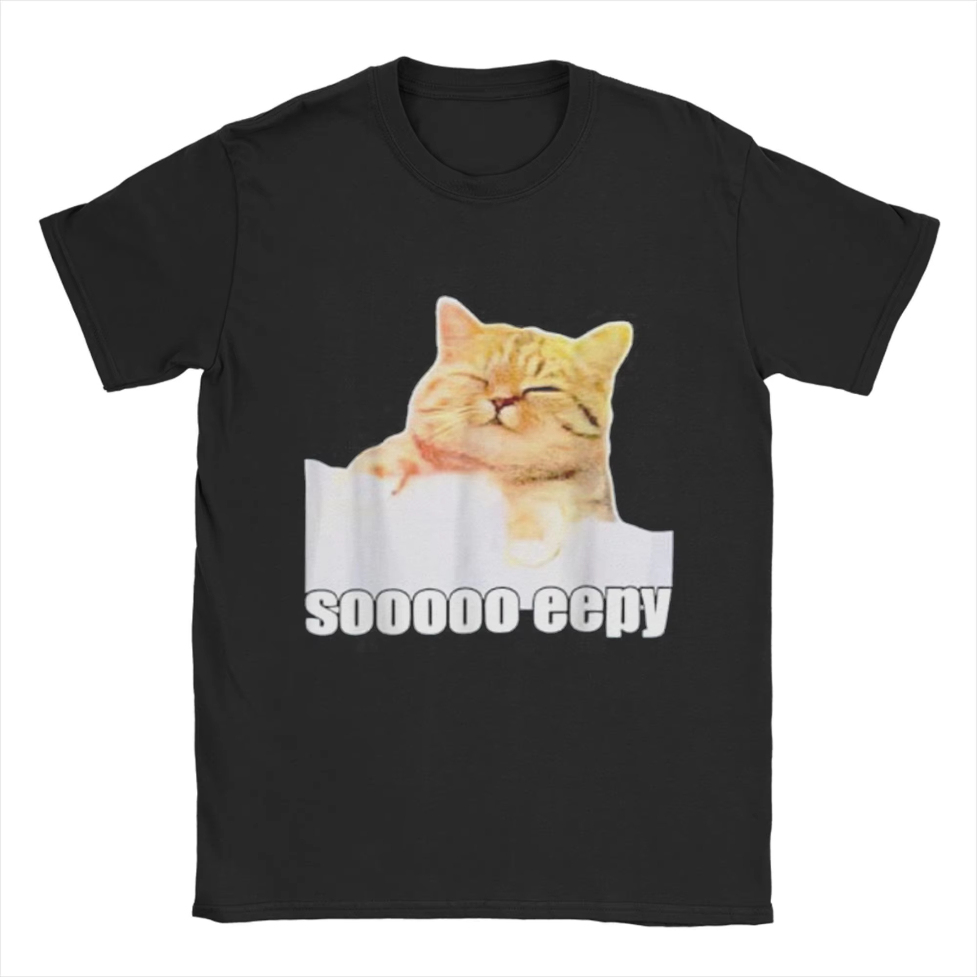 Summer Clothing Gif - 2026 Mannen T-shirt Eepy Cat Sleepy