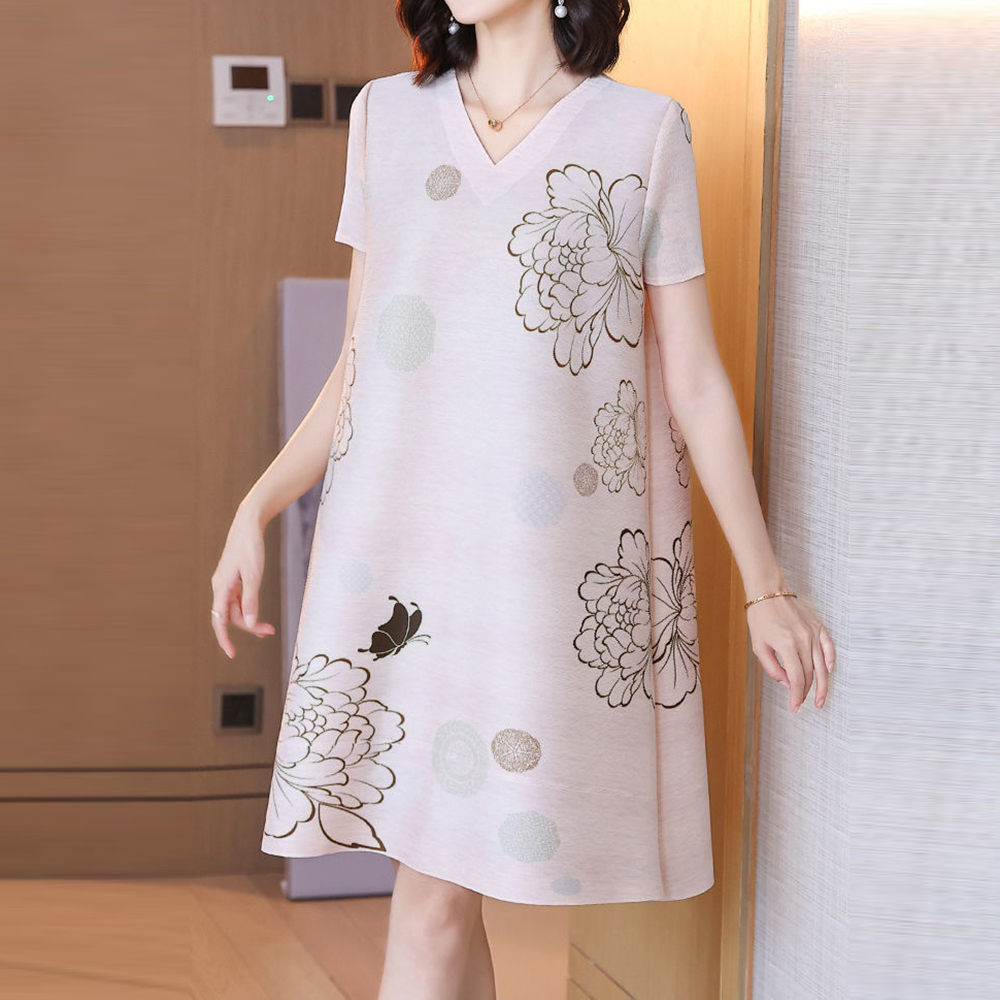 Summer Clothing New Look - Bedrukte, leeftijdverminderende rok bedekt de buik