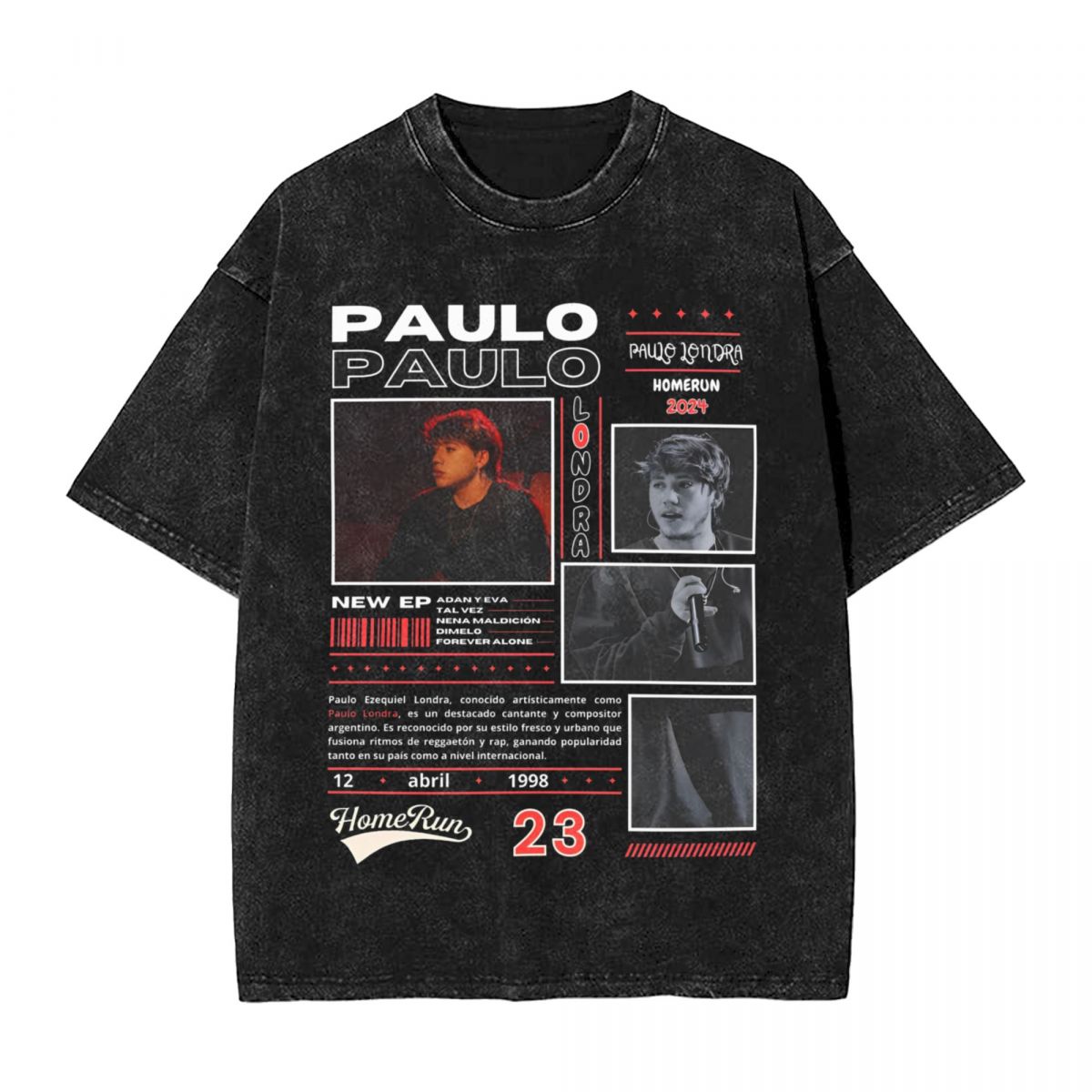 Summer Clothing Ideas For Women - Mannen Vrouwen T-shirt Paulo Londra Gewassen