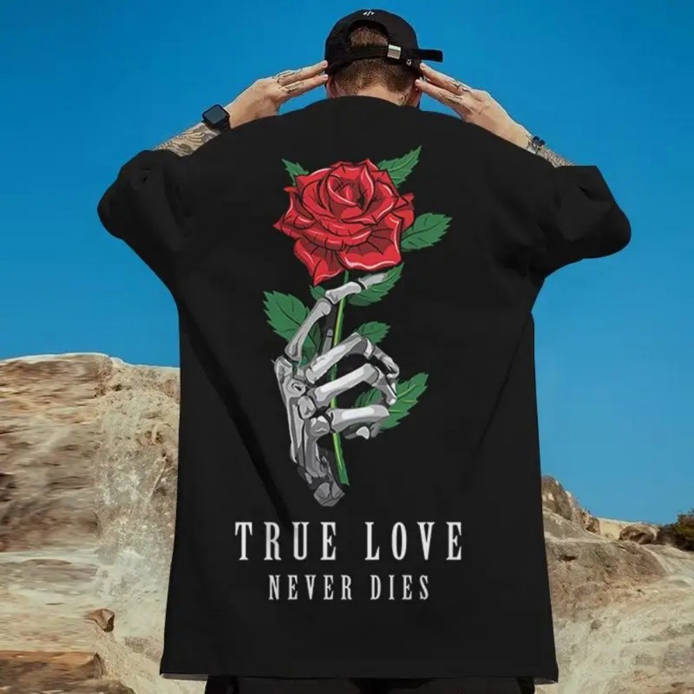 Summer Rose Clothing - Harajuku in Hand Rose Letter Patroon