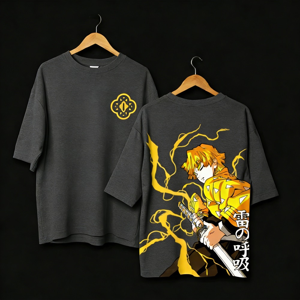 Summer Clothing Styles Men - Plus Size Demon Slayer Anime Gedrukt