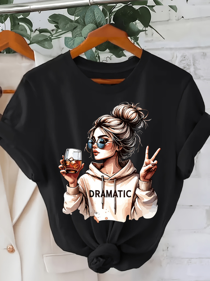 Summer Clothing Trends For Women 2026 - DRAMATIC 1pc Damesmode T-shirt met print,