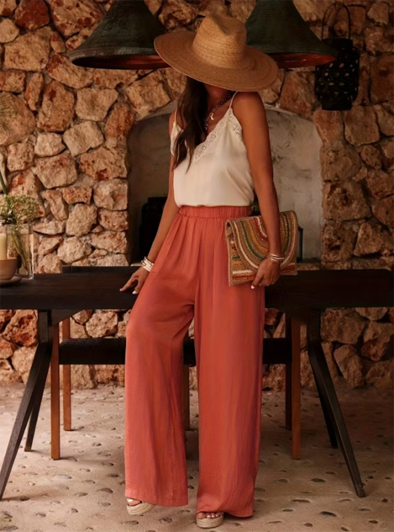 Damesbroek met hoge taille, pa - Palazzo Pant Wide recensie en prijs