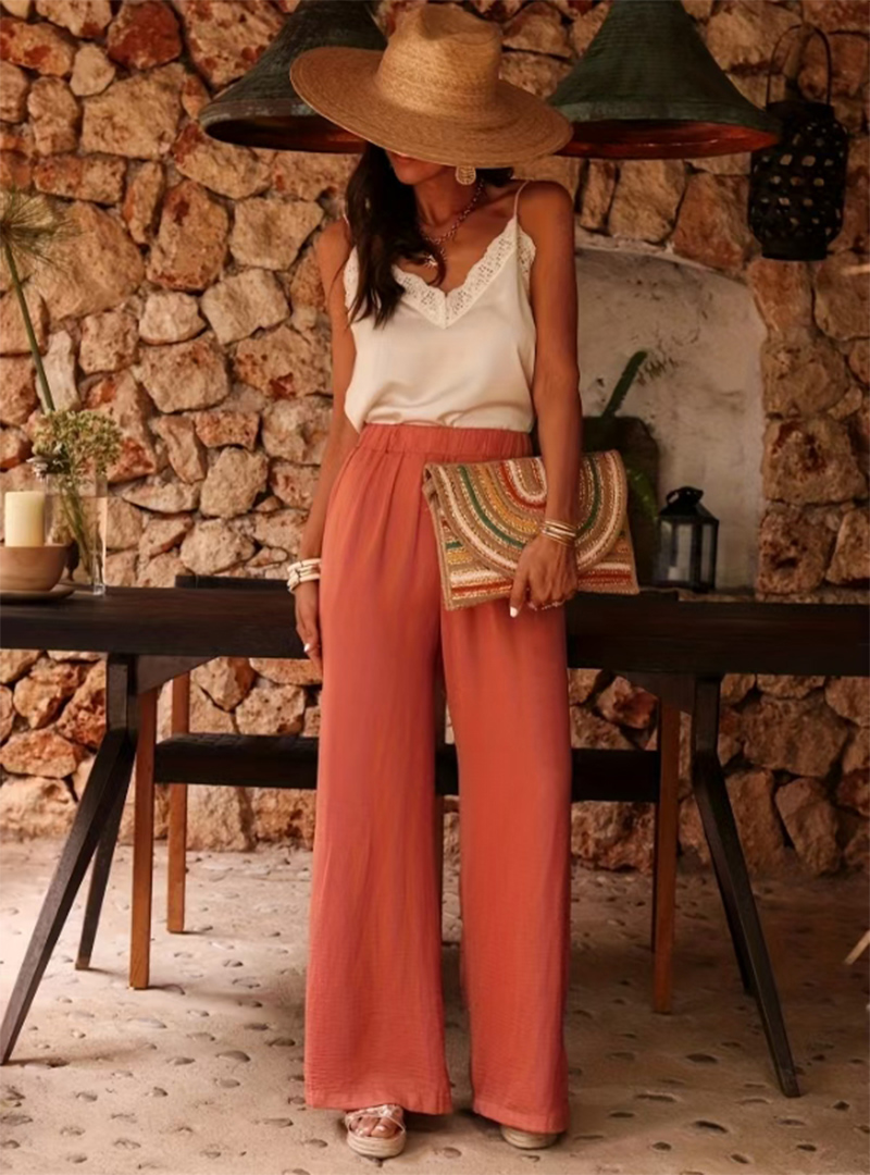 Damesbroek met hoge taille, pa - Palazzo Pant Wide recensie en prijs