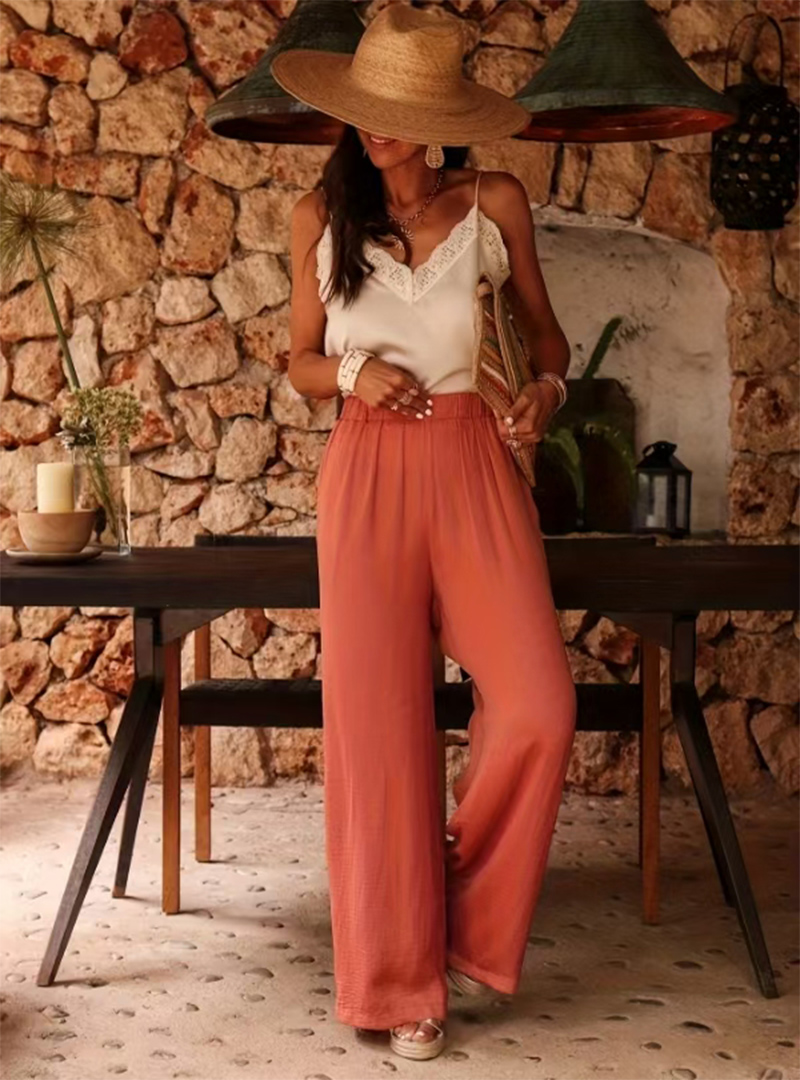 Damesbroek met hoge taille, pa - Palazzo Pant Wide recensie en prijs