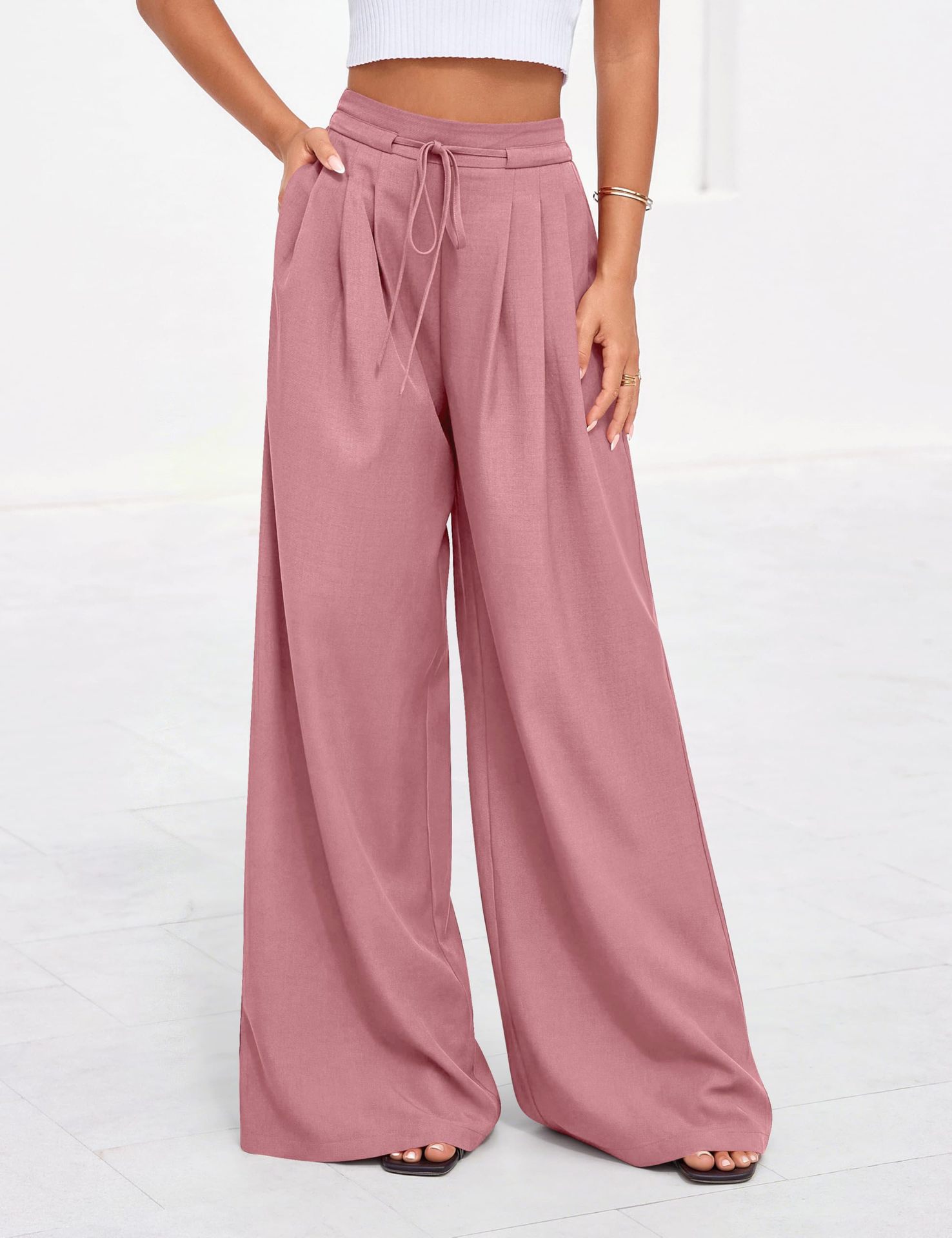 Damesbroek met hoge taille, tr - Palazzo Pant Wide recensie en prijs