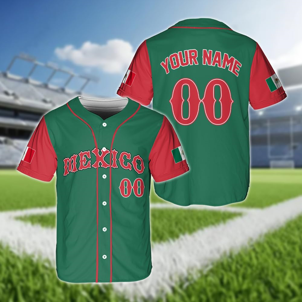 Hot Mexicaanse vlag honkbalshi - Summer Clothing Name recensie en prijs