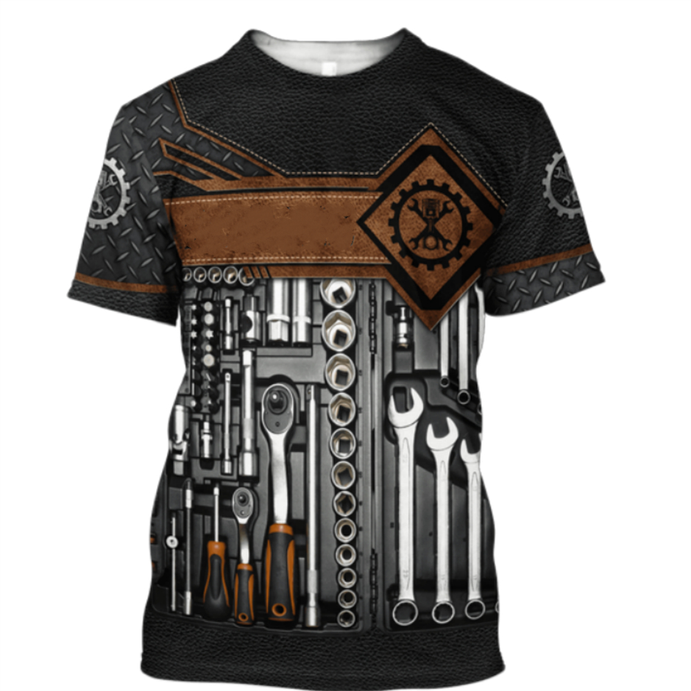 Vintage T-shirt Monteur 3D Pri - Summer Clothing Name recensie en prijs