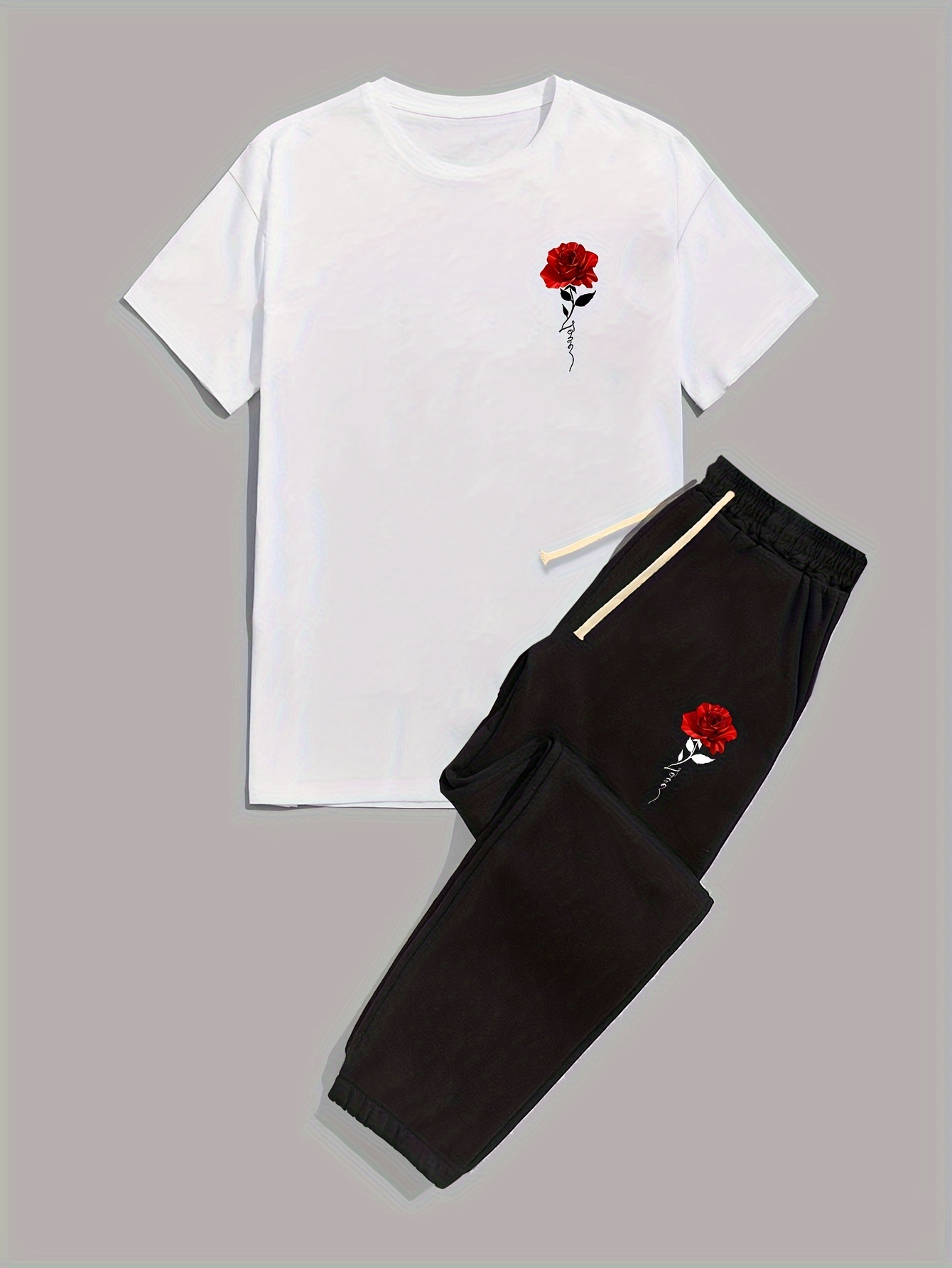 Herenmode nieuwe zomer rozenpr - Summer Rose Clothing recensie en prijs