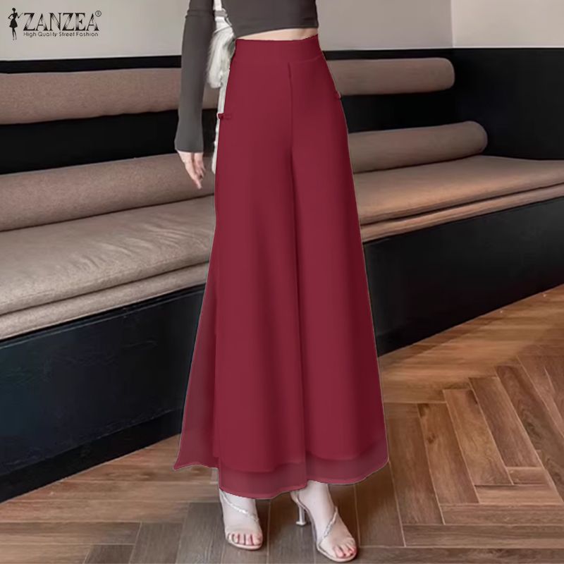 2026 ZANZEA Zomer Chiffon Patc - Palazzo Pant Wide recensie en prijs