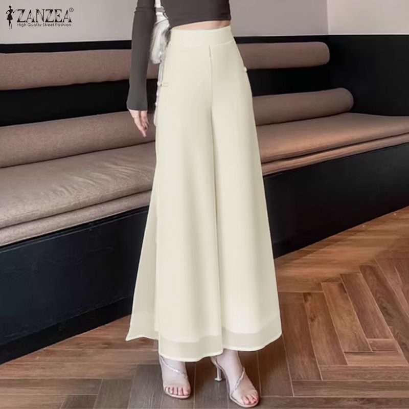 2026 ZANZEA Zomer Chiffon Patc - Palazzo Pant Wide recensie en prijs