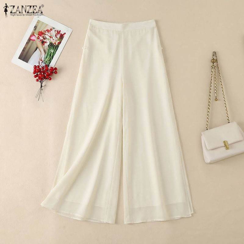 2026 ZANZEA Zomer Chiffon Patc - Palazzo Pant Wide recensie en prijs
