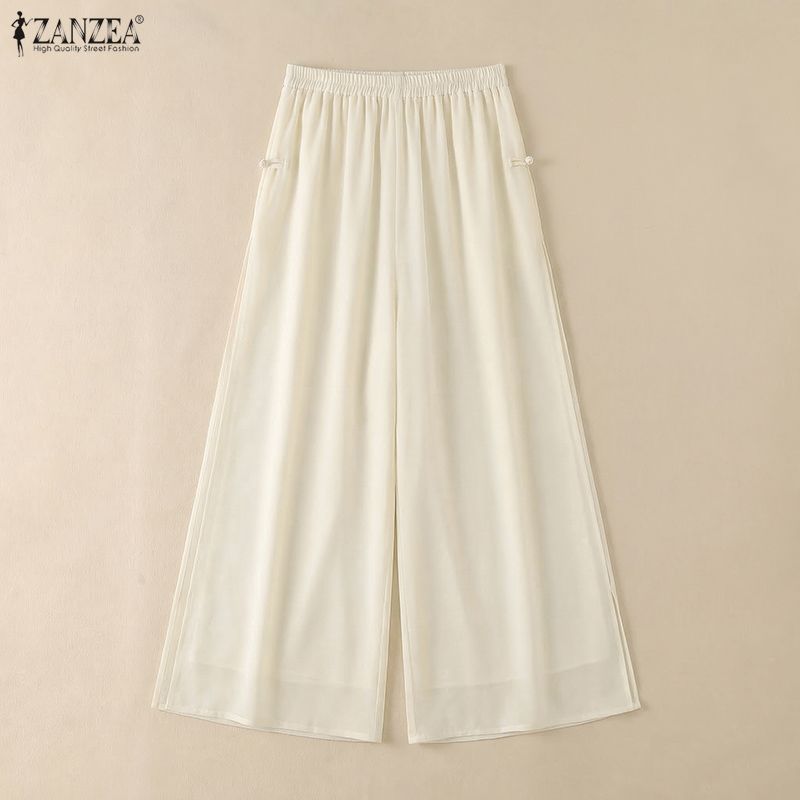 2026 ZANZEA Zomer Chiffon Patc - Palazzo Pant Wide recensie en prijs