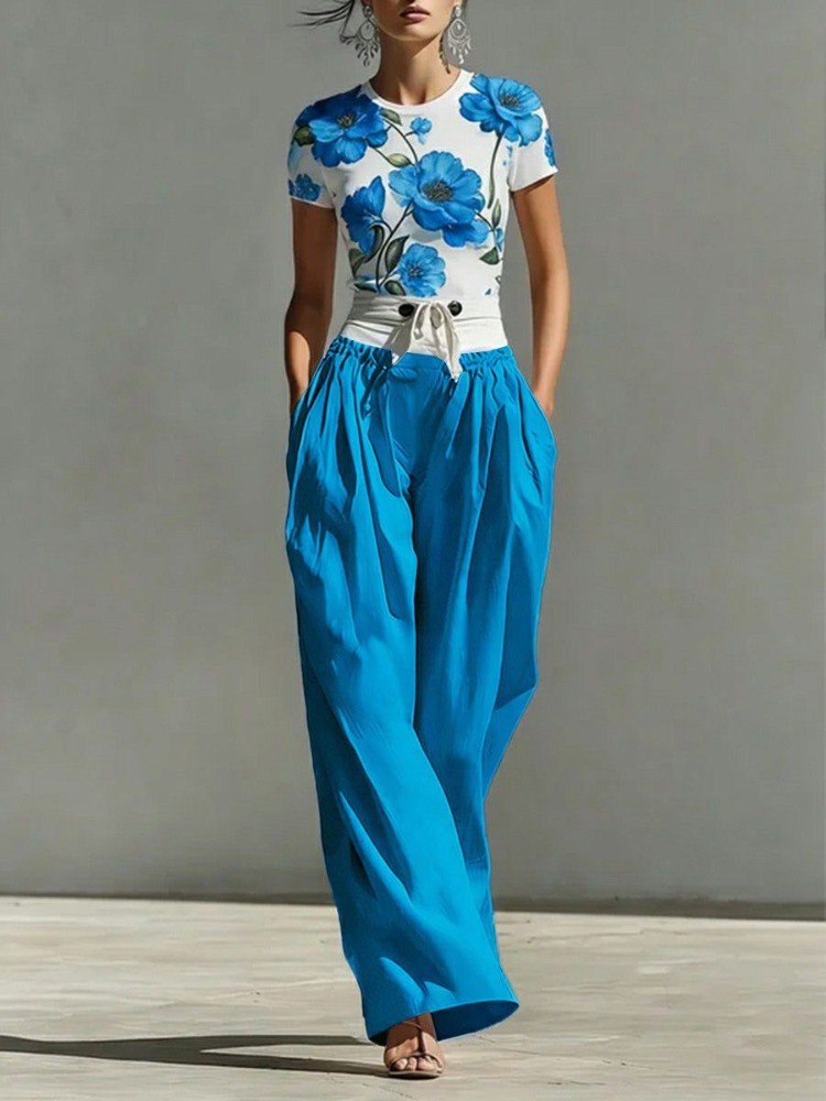 Yeezzi Damesmode Patchwork Geb - Palazzo Pant Wide recensie en prijs