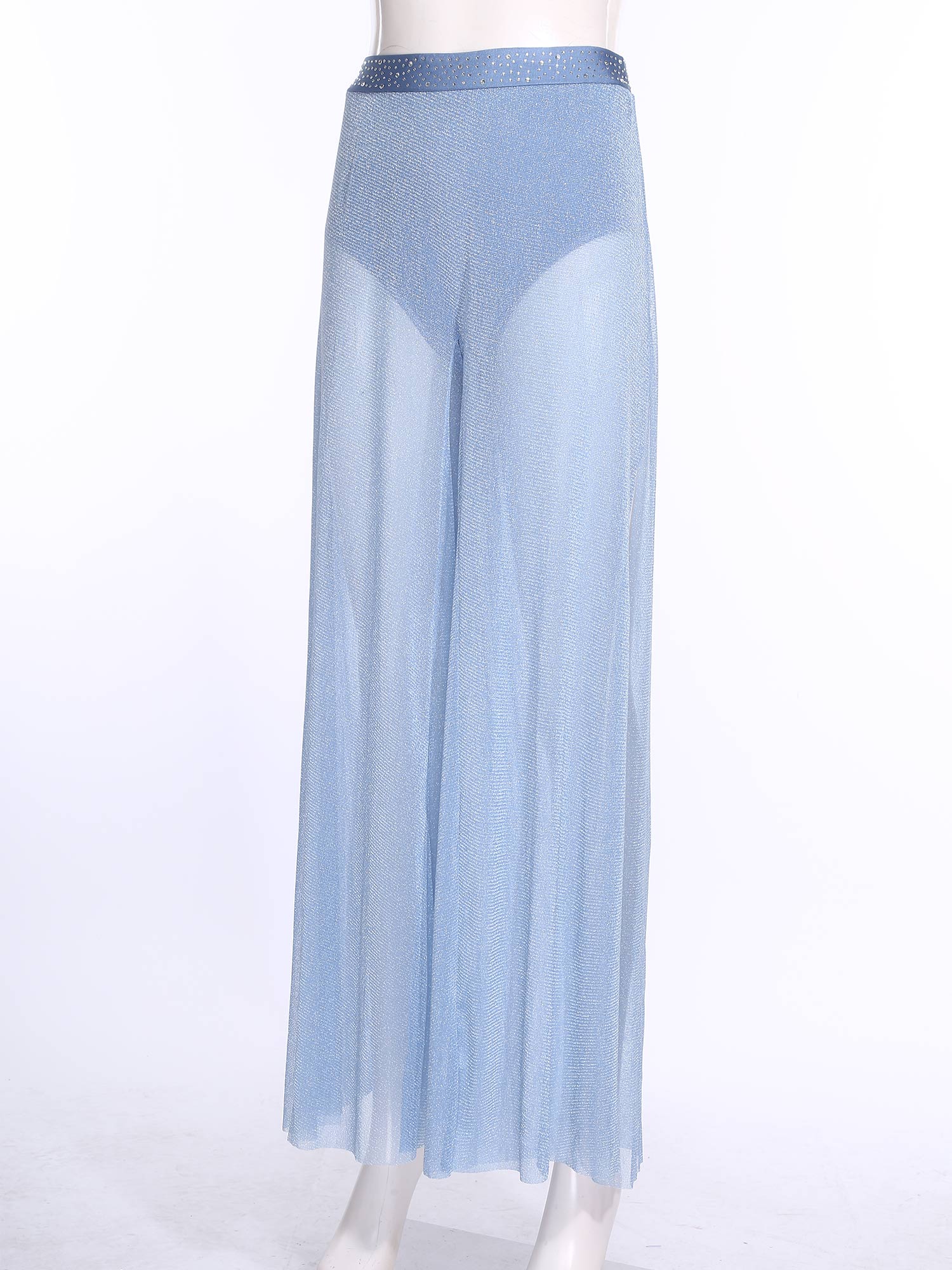 Glinsterende lyrische mesh-bro - Palazzo Pant Wide recensie en prijs