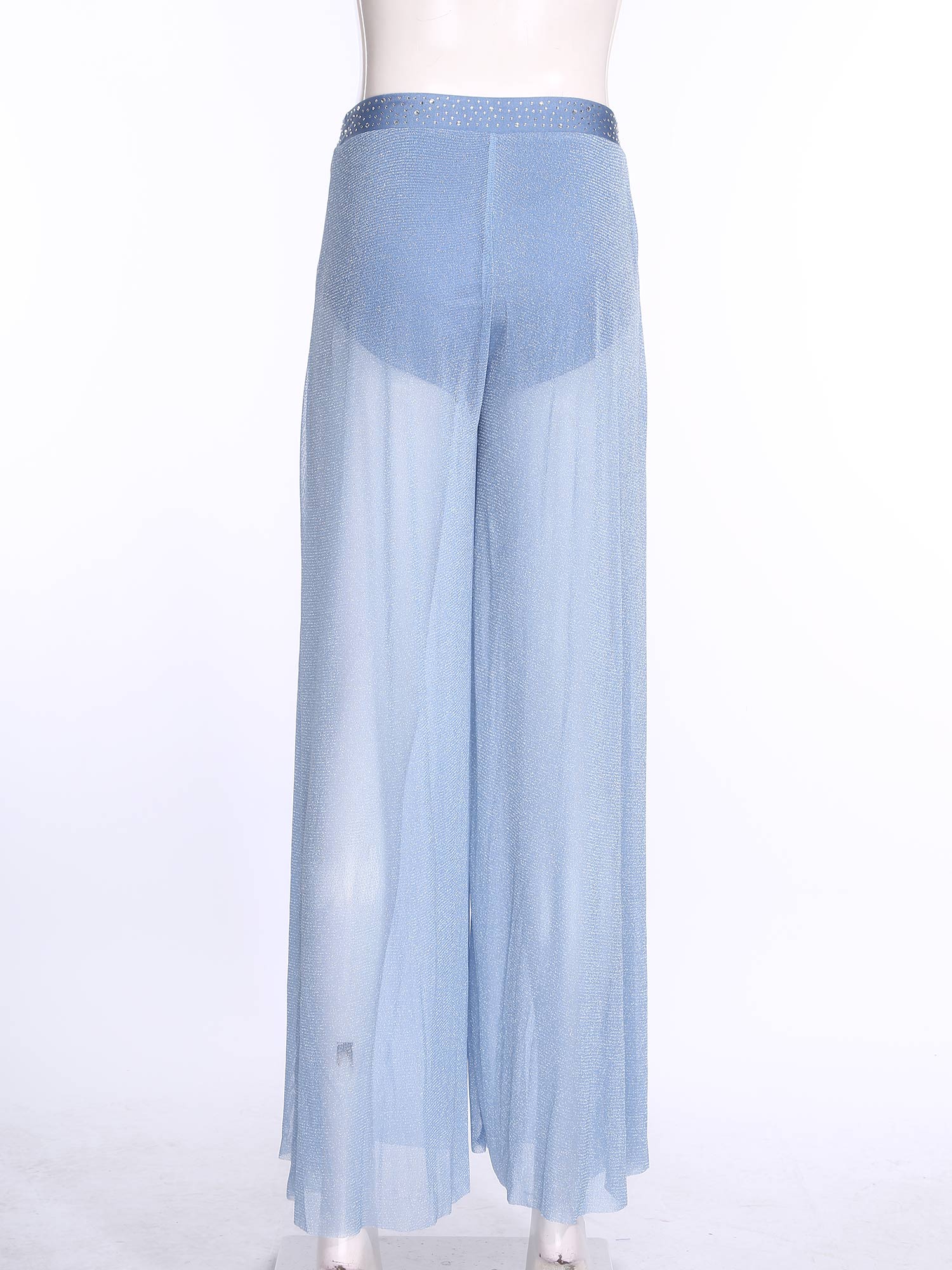 Glinsterende lyrische mesh-bro - Palazzo Pant Wide recensie en prijs