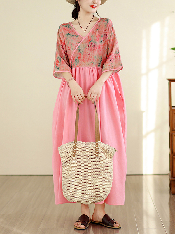 Retro stijl katoen-linnen V-ha - Summer Clothing New Look recensie en prijs